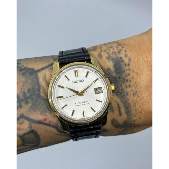 35mm • 1966 King Seiko 44KS 4402-8000 Gold Plated Manual Winding